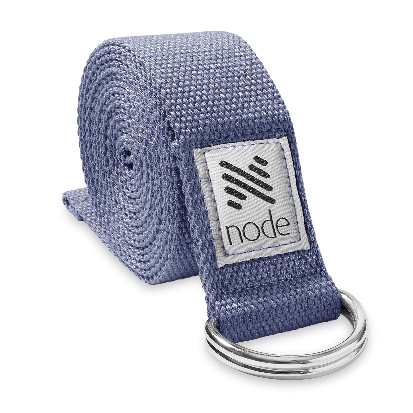 node by Philosophy Gym 7-1/2' Yoga Strap for Stretching, Woven Yoga Strap with Adjustable D-Ring Buckle for Exercise, Therapy and Fitness - Blue