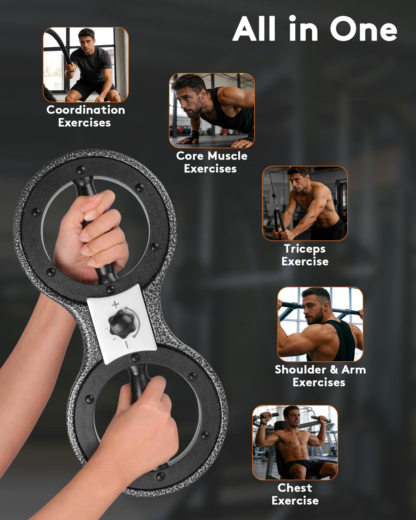 VividPulse 360° Spinning Burn Machine for Arm & Shoulder Workout, Adjustable Resistance Rotator with Gloves, Home Gym Strength Training Equipment for Men and Women