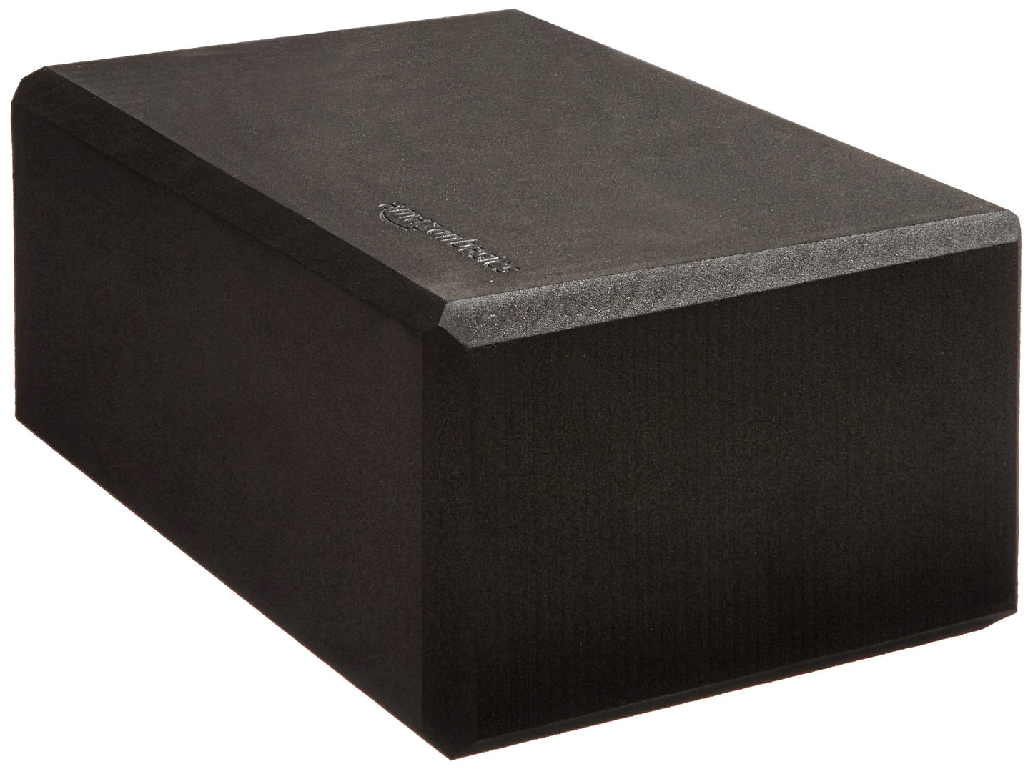 Amazon Basics Non-Slip Yoga Blocks, Set of 2, Deepen Poses, 4" x 9" x 6", Black