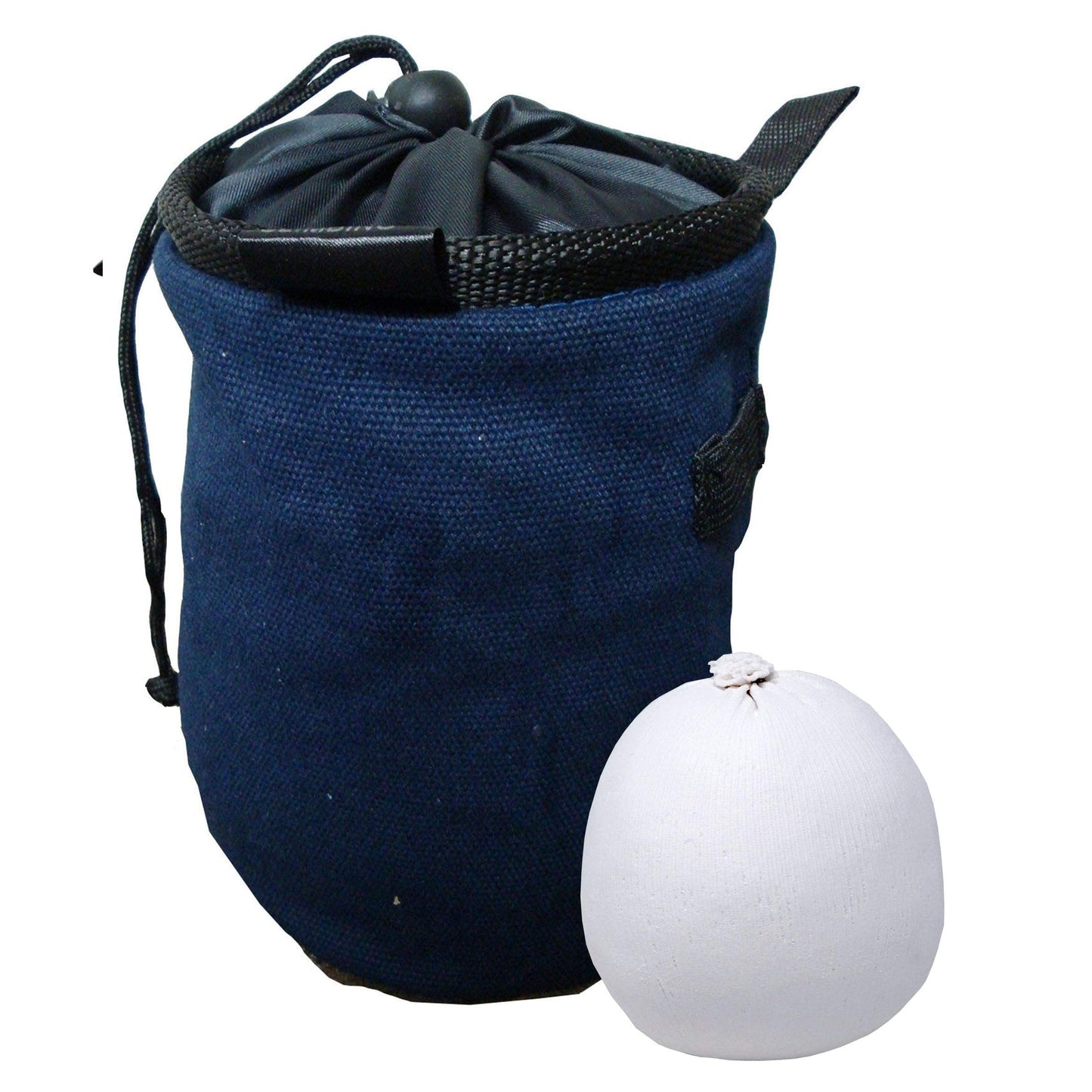 Z ATHLETIC Gym Chalk Ball & Chalk Bag Combo for Gymnastics, Rock Climbing, and Weightlifting (2oz, Dark Blue)