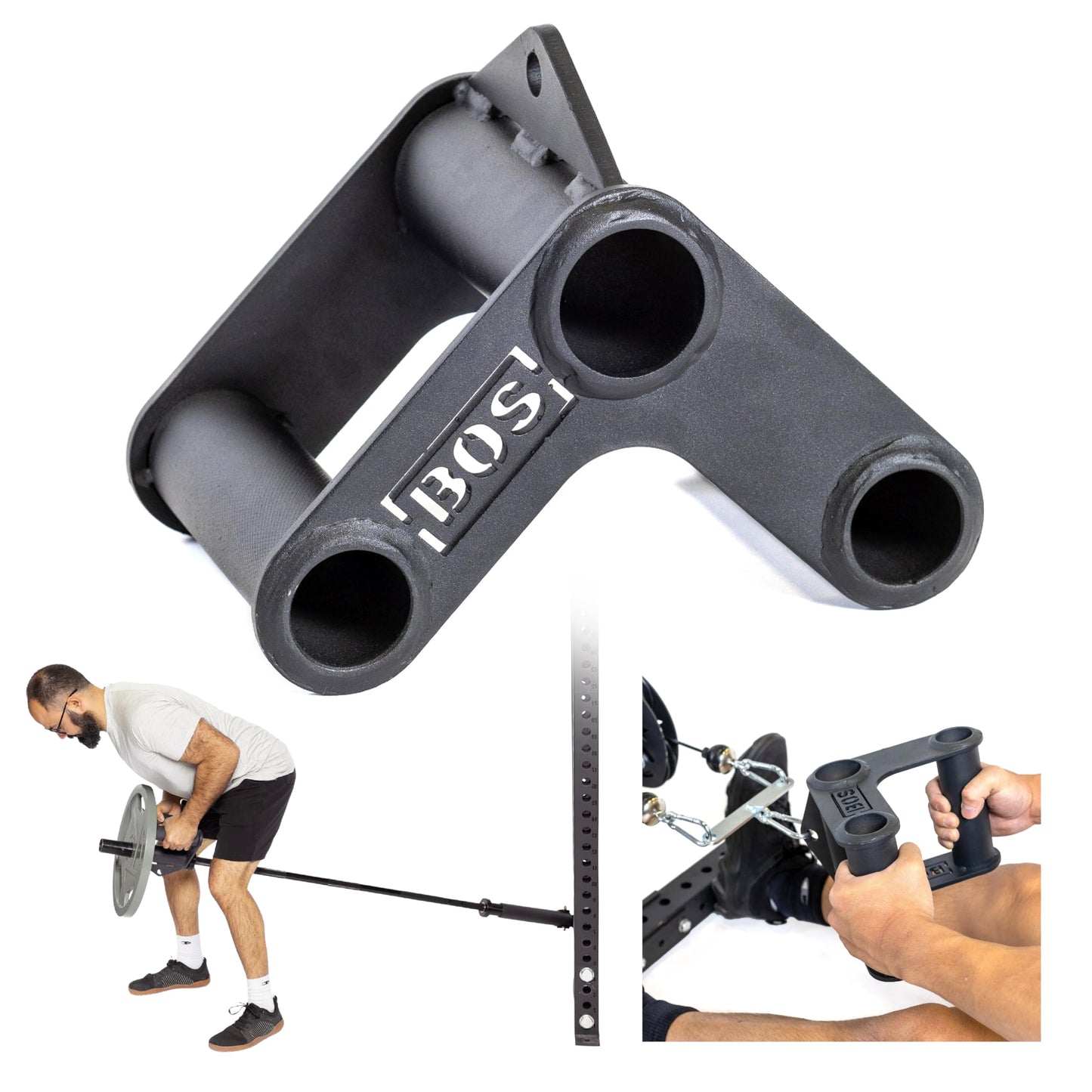 Bells of Steel T Bar Row Attachment Fat Bar Cable Machine Attachment, LAT Pull Down Attachment, LAT Pull Down Bar, Thick Diameter Home Gym Accessories