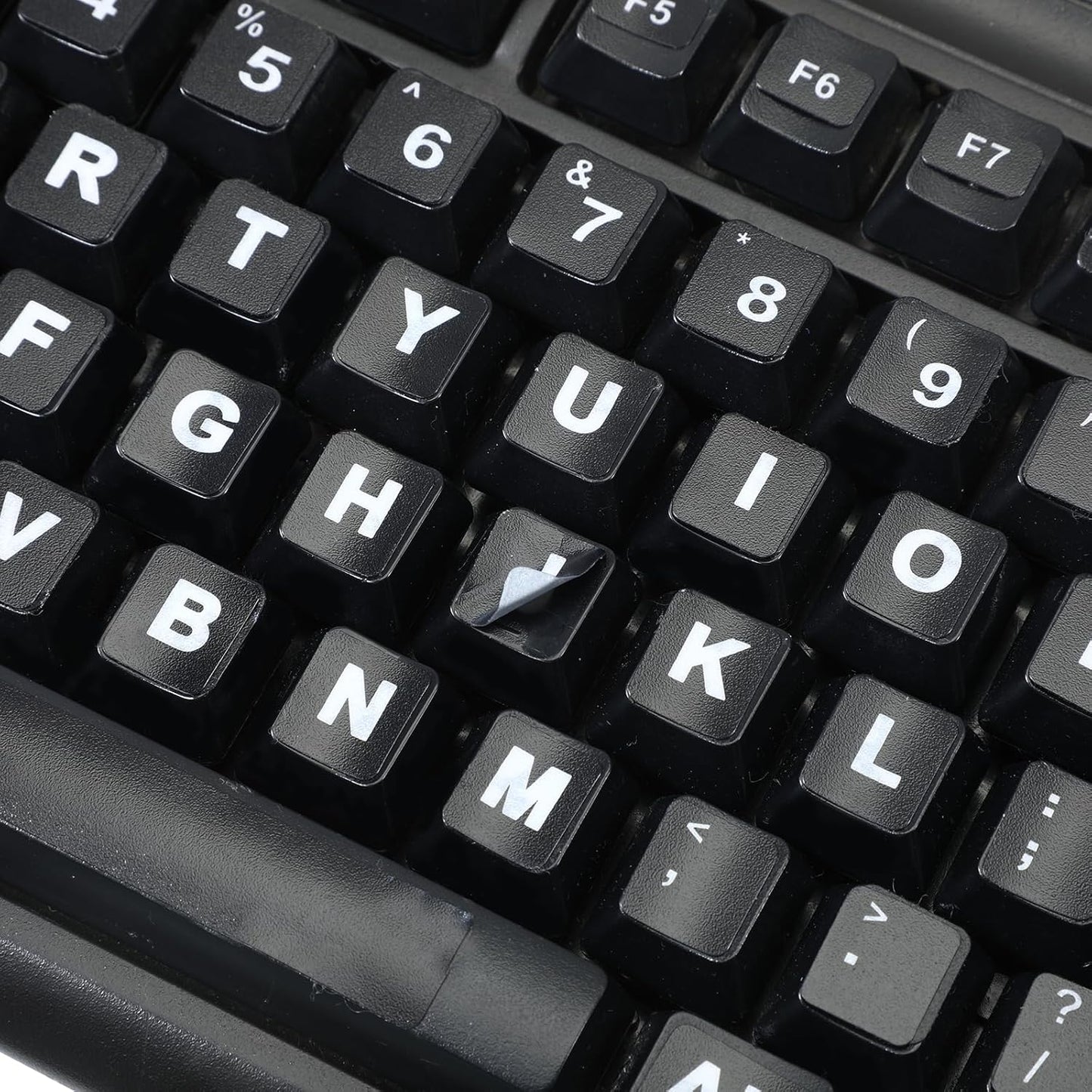 SynHHergyx 3 Keyboard Letter Stickers, Pcs Universal English Keyboard Stickers Replacement Matte Black Background