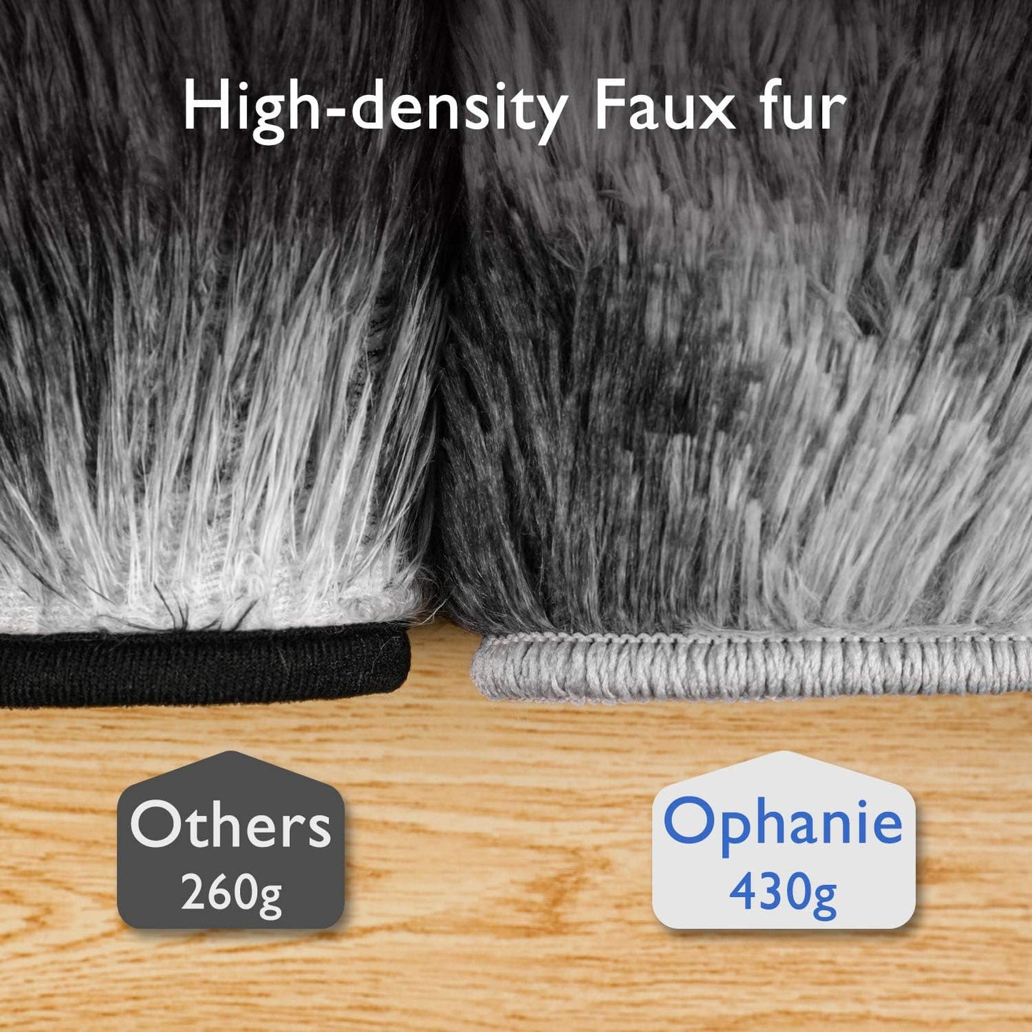 Ophanie Soft Fluffy Shaggy Area Rug - Stylish Tie-Dyed Black & Light Grey | 4x6 Ft for Bedroom & Living Room