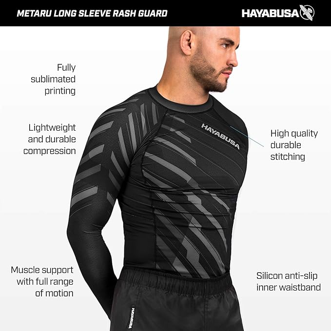 Hayabusa Metaru Long Sleeve Jiu Jitsu Rashguard