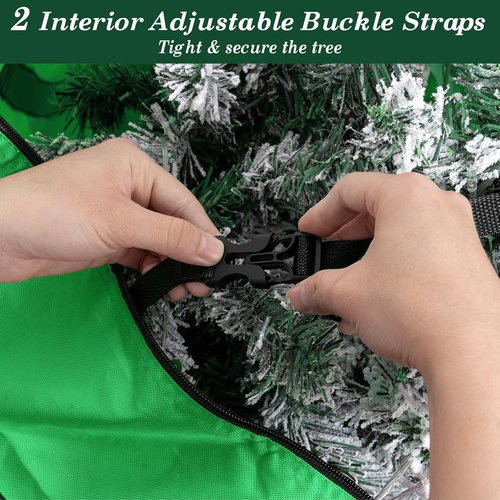 Heavy Duty Christmas Tree Storage Bag by [Brand Name] - Large Capacity with Reinforced Handles & Dual Zippers | Fits 3FT-4.5FT Artificial Trees - Green
