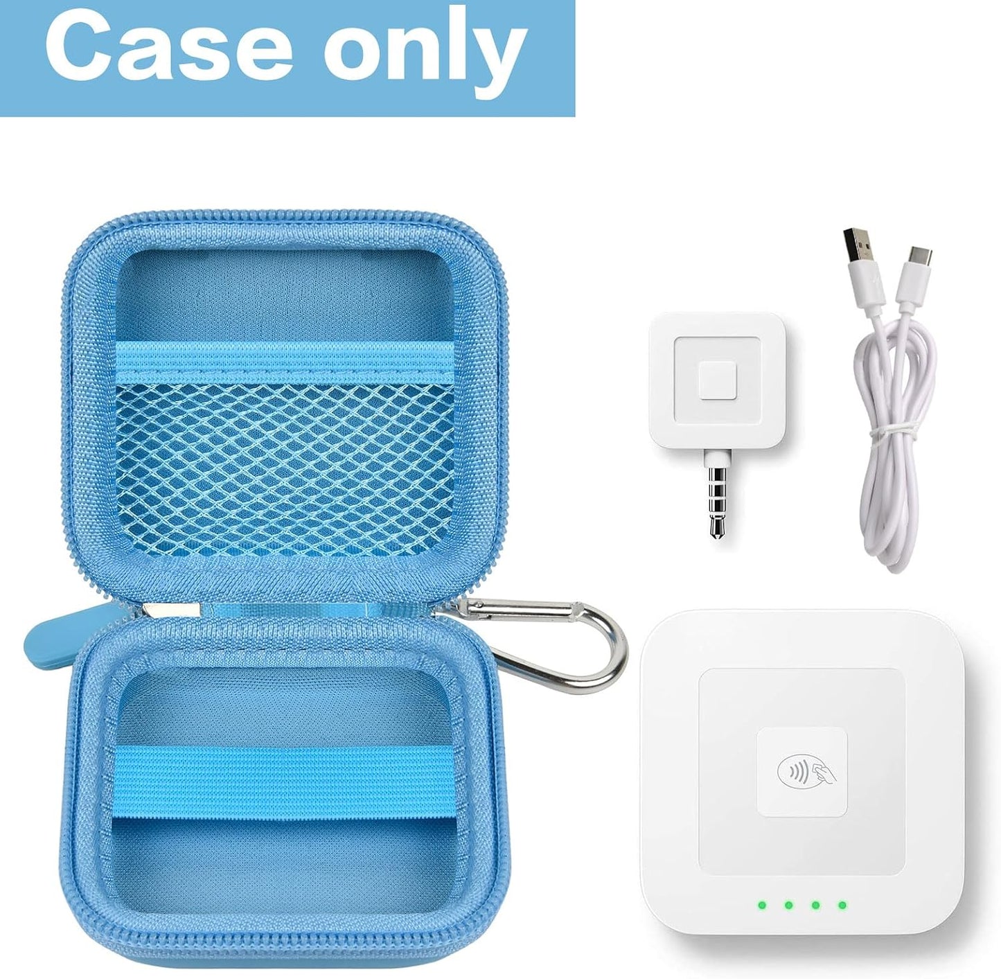 Comecase A-SKU-0485 Chip Card Reader Scanner Case, Hard Carrying Bag Holder Fits Square Contactless and Chip Reader