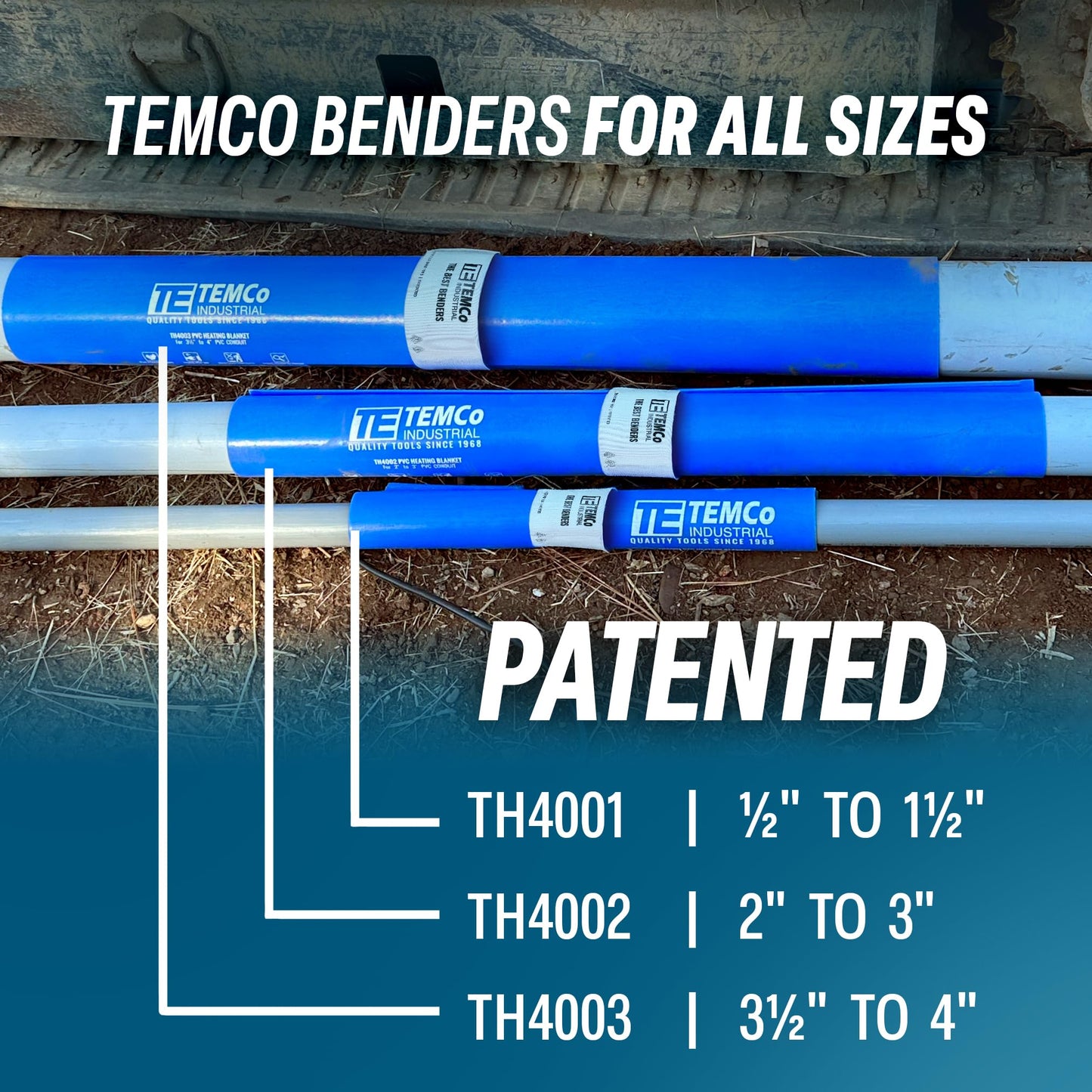 TEMCo TH4001 PVC Conduit Heat Blanket Bender 1/2" - 1 1/2"
