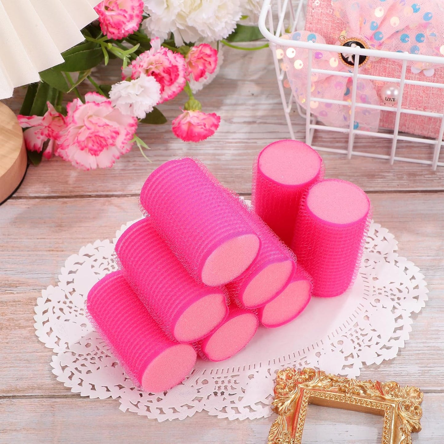 Uonlytech Hair Roller Set - 8pcs Self Grip Foam Curlers for Women & Girls | Perfect for Bangs