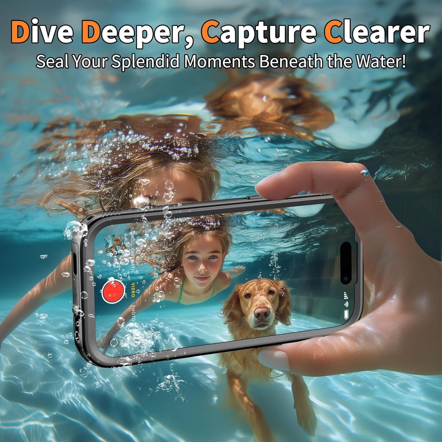 Cozycase 17 360 IP68 TOP Waterproof Case for iPhone - Military Heavy Duty Shockproof Full Body with Screen Camera