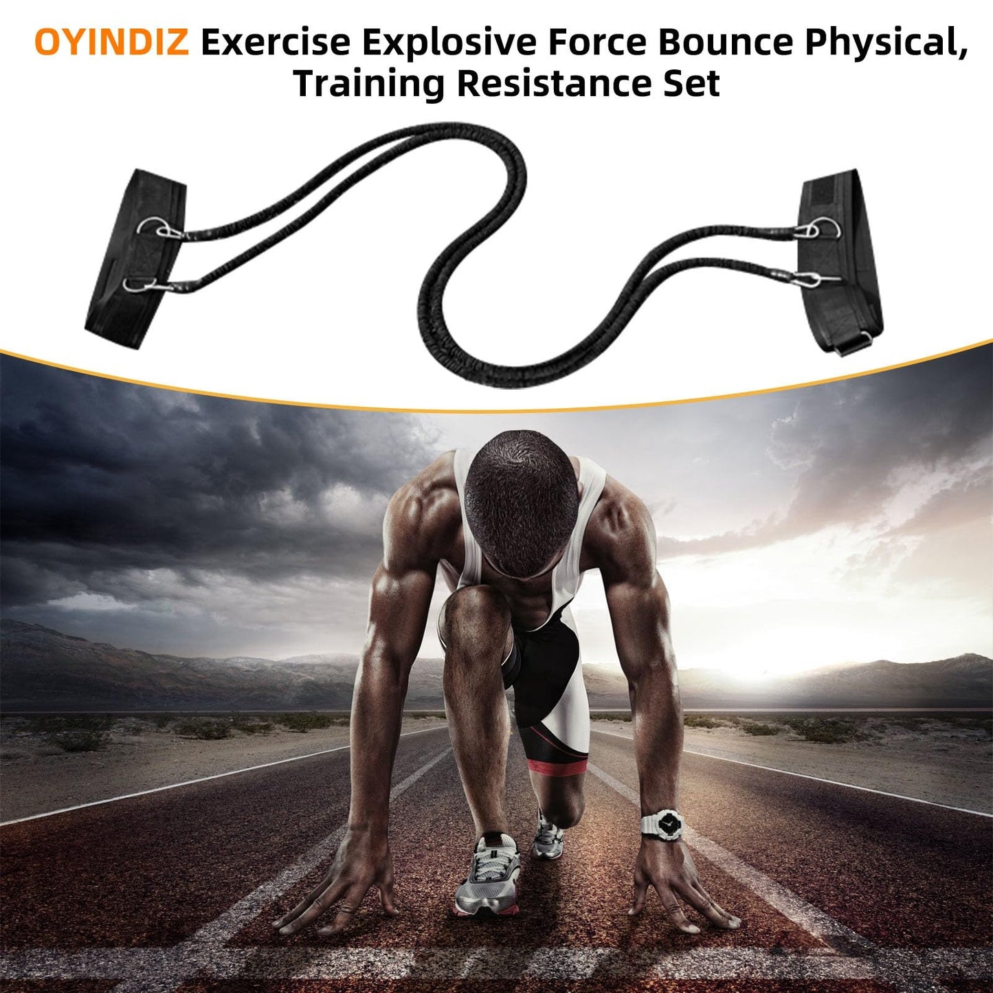 OYINDIZ Resistance Speed Training Set, 8pcs Exercise Explosive Force Bounce Physical Equipment Double Rope Improve Agility Power Strength for Jumping Basketball Tennis Football Volleyball