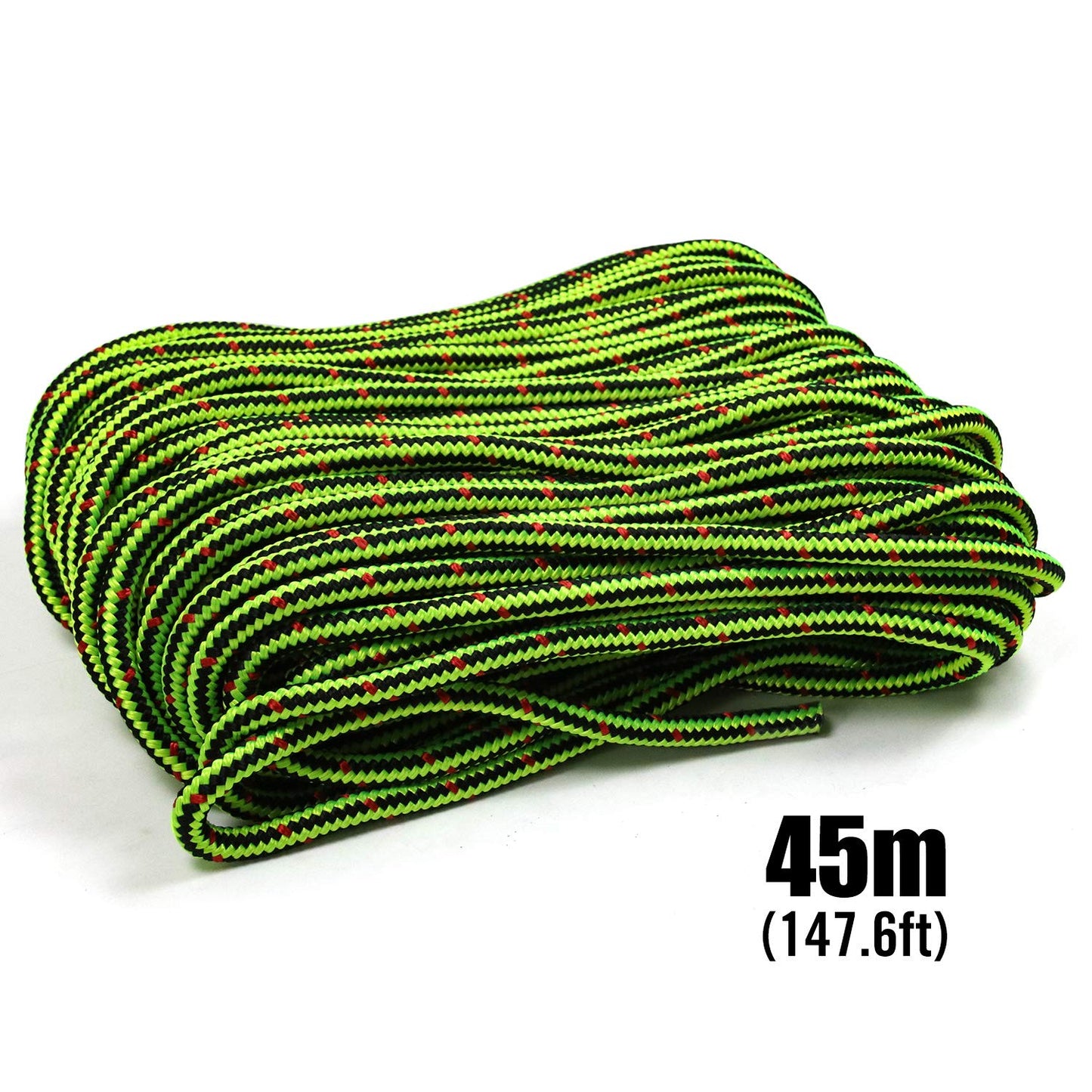 Perantlb 16 Strand Arborist Climbing Rope, UV Resistant and Weather Resistant Double Braided Boat rope1 / 2 "by 150 'Black with Green…