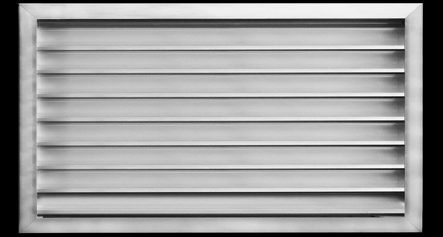 HVAC Premium 28"W x 18"H Aluminum Exterior Gable Louver Vent for Walls & Crawlspace - Weather-Resistant Air Grille with Screen Mesh - [Outer Dimensions 29.75"W x 19.75"H]