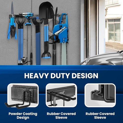 All-Metal Garage Tool Organizer by [Brand Name] - Heavy-Duty Wall Mount Rack Holds 680 lbs | Adjustable Hooks for Tools & Equipment