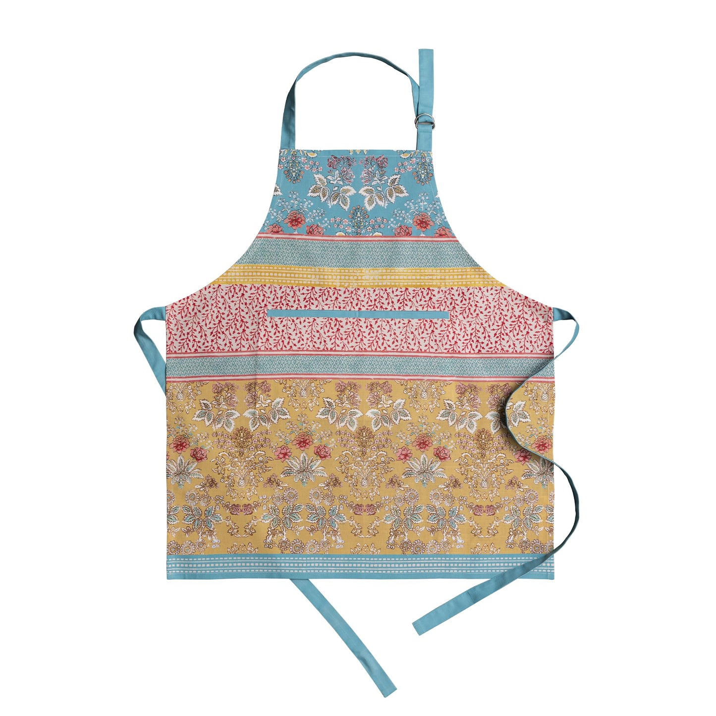 Maison d' Hermine Apron for women with Pocket 100% Cotton 27.50"x31.50" 1 Piece Adjustable Neck Strap & long ties Apron Men, Chef, Wedding, Cooking, Gardening, Server Spring/Summer (Marquise)