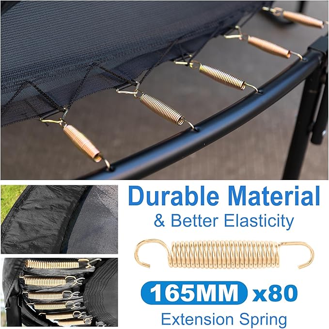 12FT 14FT Trampoline Enclosure Net Outdoor Jump for Kids and Adults Round ASTM Approved