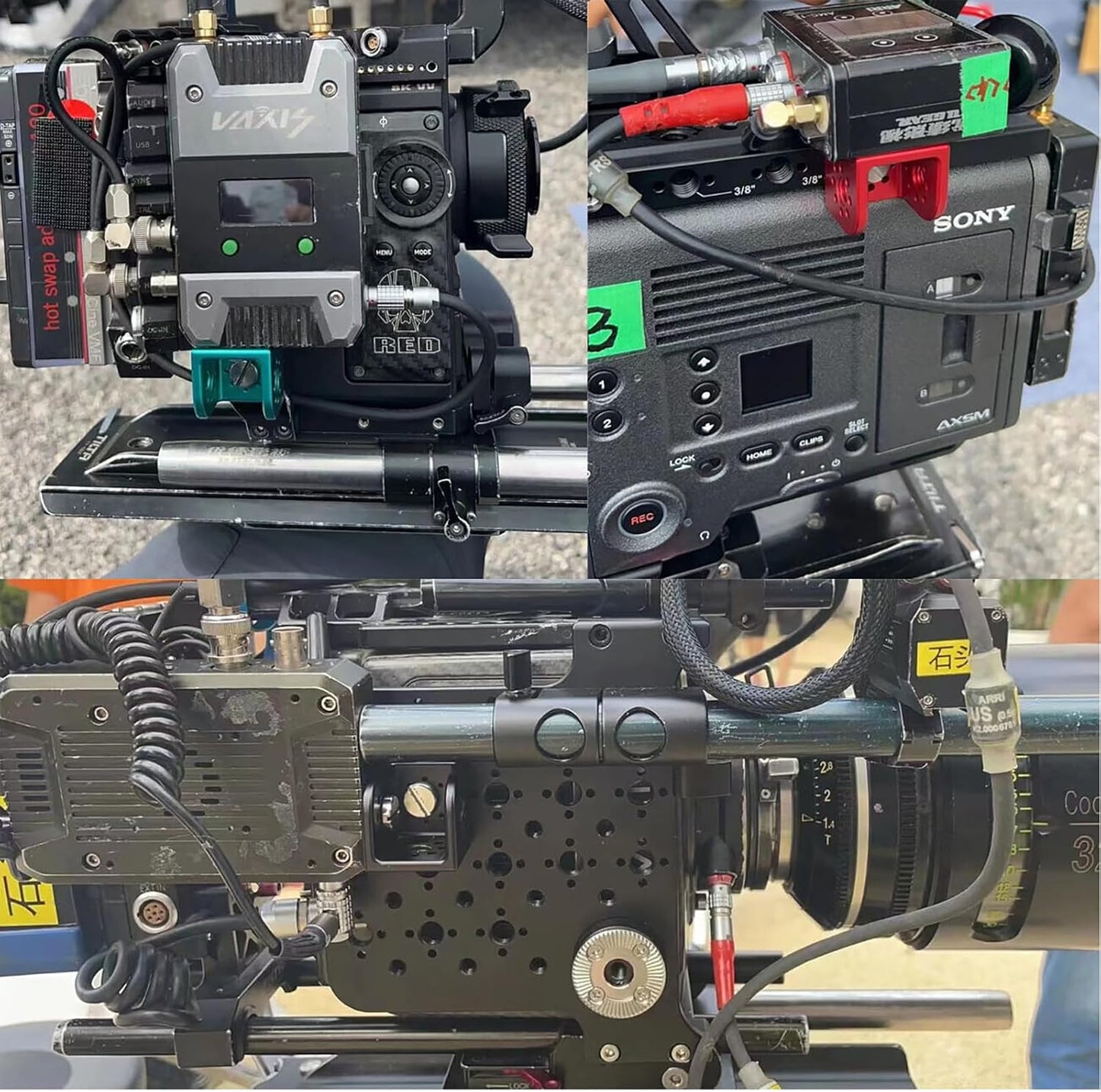 HangTon 3/8" Block Thread Bracket Lock Mounting Adapter Right Angle for ARRI Sony RED Camera Lens Motor Teradek