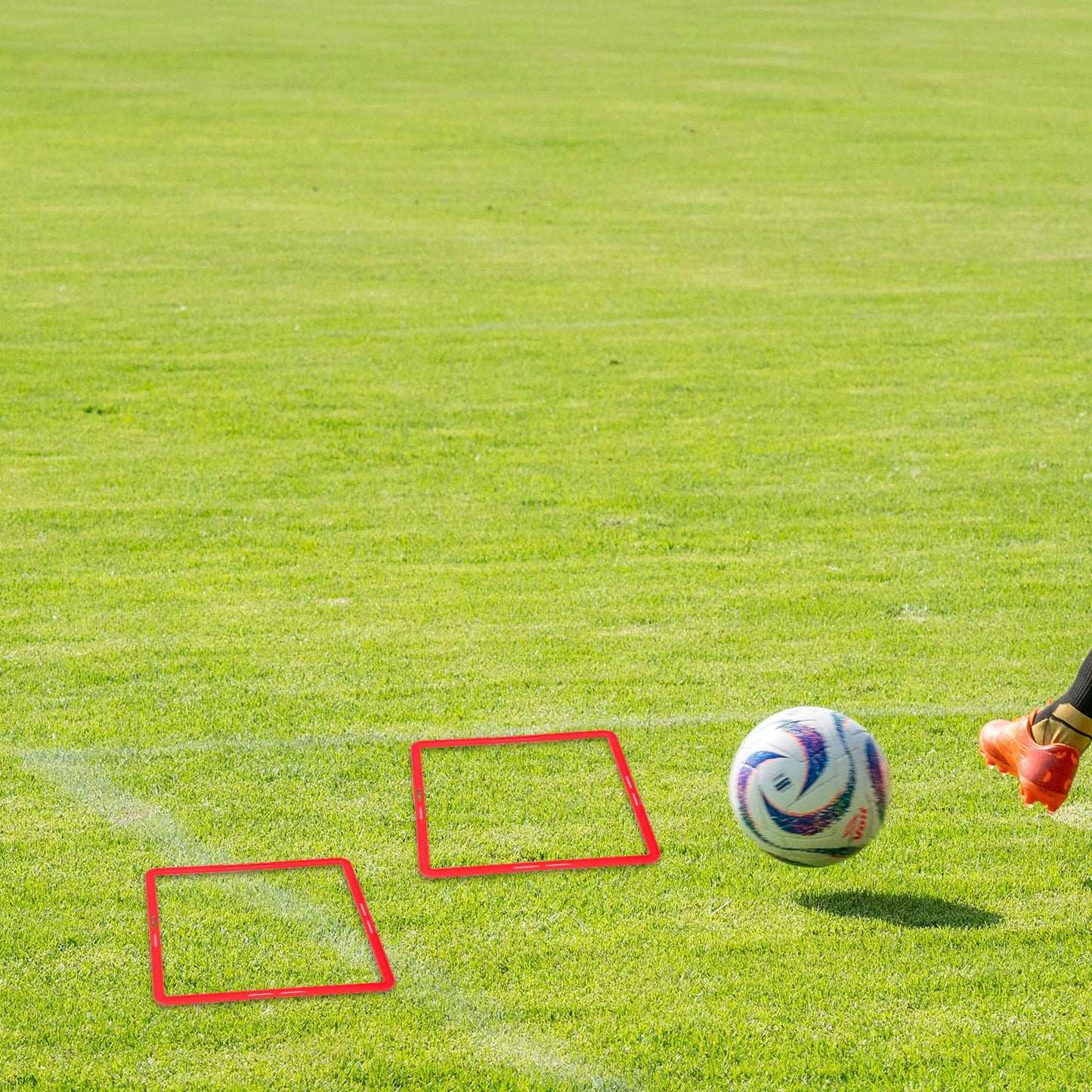 SEWACC 6 Pcs Portable Agility Rings for Football Training, Multi-Function Soccer Agility Circles for Speed and Skill Development