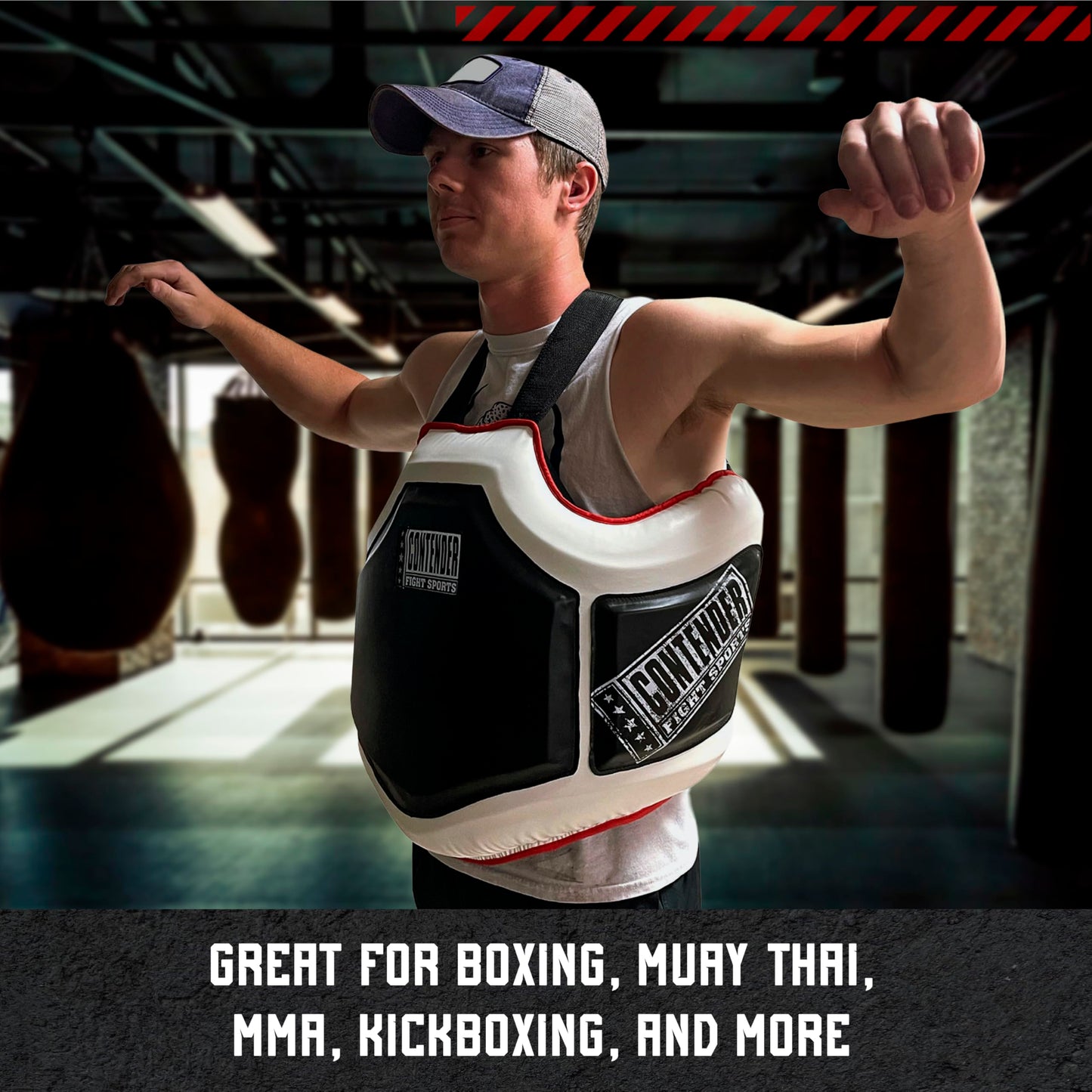 Contender Fight Sports Heavy Hitter Boxing Body Protector PBP Black/White