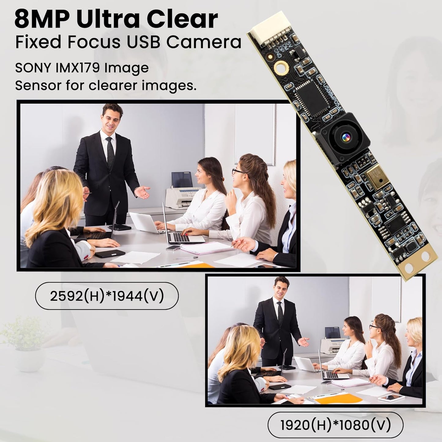 ELP 8mp 4K 2448P (64 USB Camera Module with Microphone PC Camera for Computer Lightburn Camera for Laser Engraver Mini