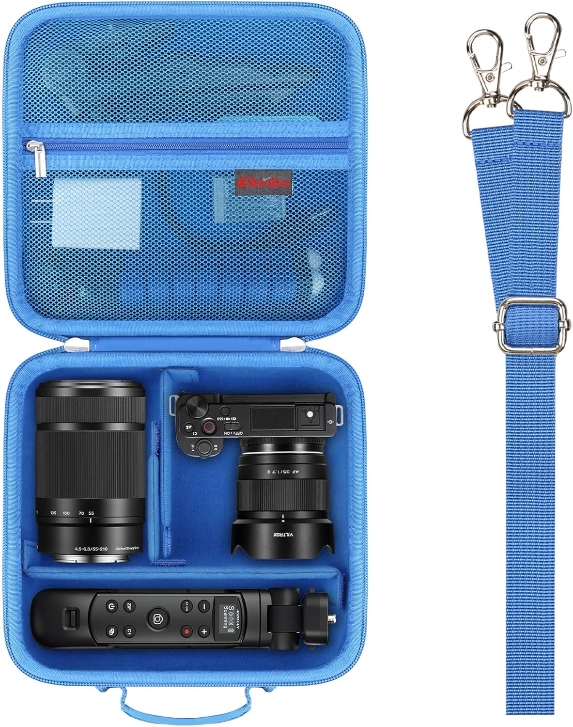 ZV-E10 ZVE10 Elonbo Carrying Case for Sony / II Mirrorless Camera, Portable Digital Camera Hard Travel Bag Storage