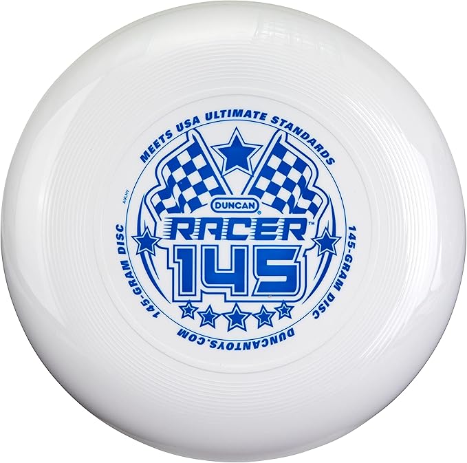 Duncan Racer 145G Weighted Flying Disc - Ultimate Disc for Junior Division, Best for Beach and Outdoor Games, White