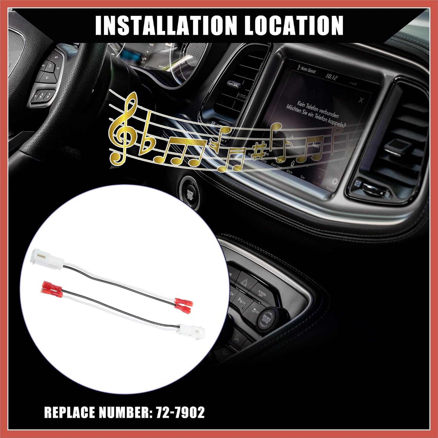 1500 2 ACROPIX Front/Dash Tweeters Speaker Wiring Harness Adapter Connector Plug for Dodge for Ram for Jeep