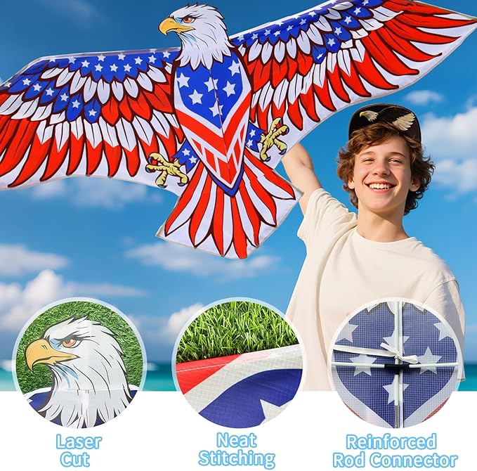 for Kids & Adults Easy to Fly, Large Kites for Adults,Beginner Kite for Kids Ages 4-8, 8-12, Perfect for Beach Trip and Family Activities