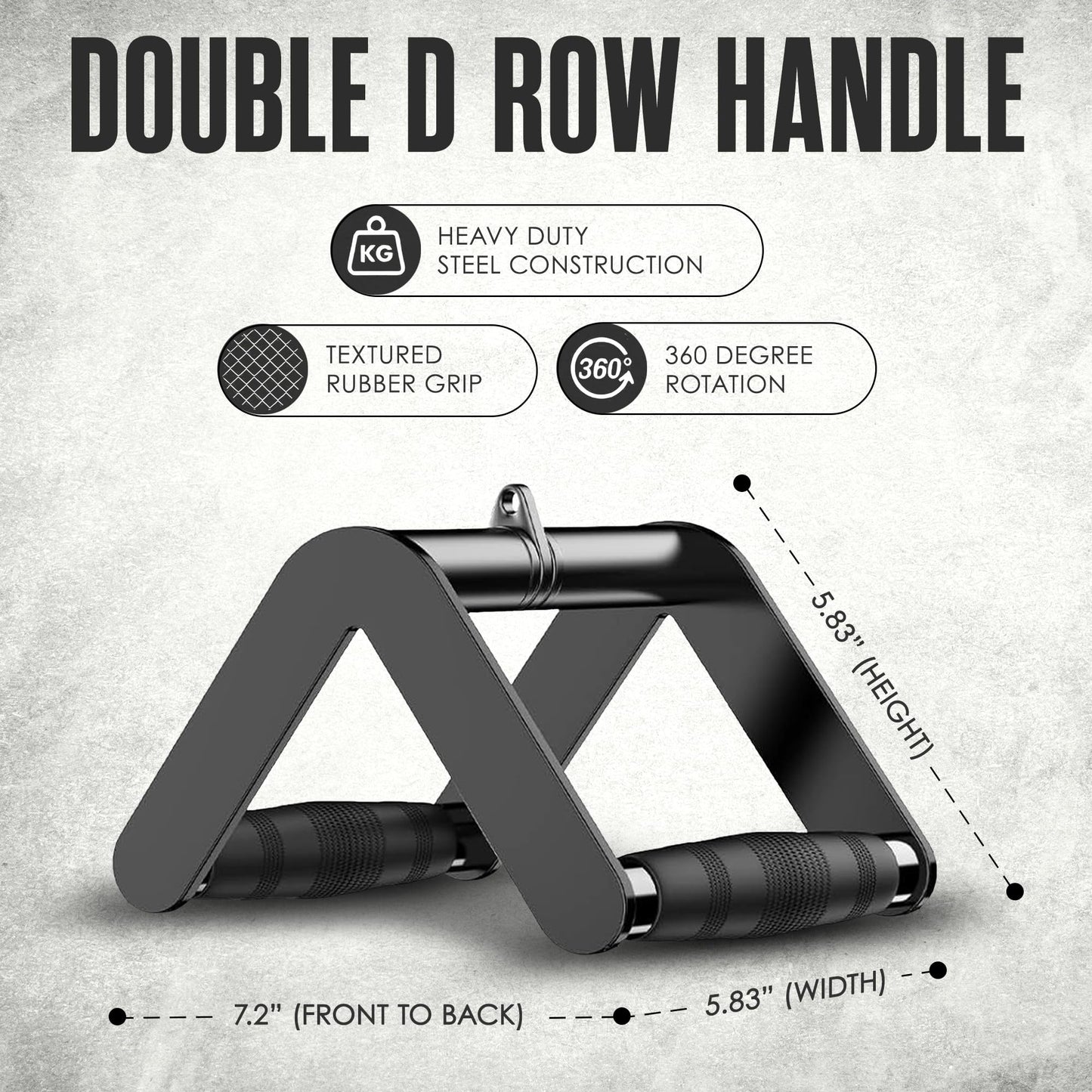 Houseables Cable Machine Attachment, Cable Attachments for Gym, Pull Down Bar, LAT Pulldown, Weight Machine Accessories, Gym Equipment Accessories, Triceps Rope, V Bar, D, Exercise Handles, Workout