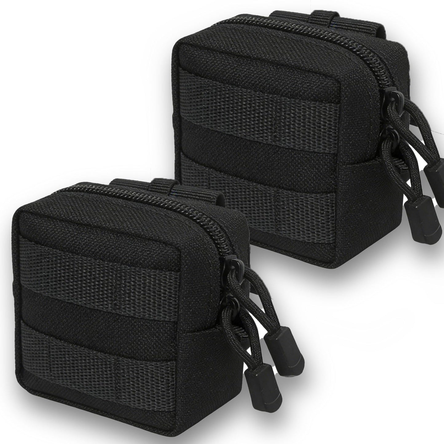2 Pack Mini Tactical MOLLE Compact Ammo Pouch, Small Tactical EDC Belt Pouches Admin Compact Tool Utility Pouches Organizer, Wallet Cards Knife Gadgets Mini EDC Organizer Bag