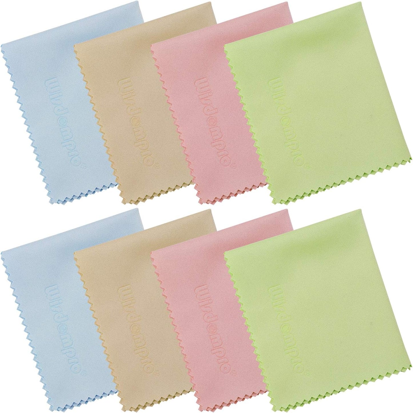 Wisdompro 8-Pack 5.7 6.9 Inches x Microfiber Cleaning Cloth for Camera Lens, Glasses, Phone, iPhone, iPad, Tablet