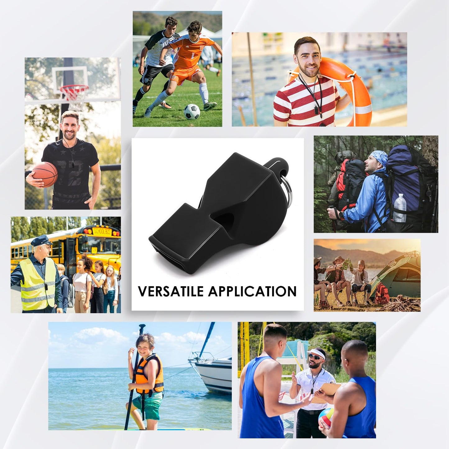 smrtcol Whistles Sports Whistles with Lanyard Loud Crisp Sound Pealess Whistles for Referees Coaches and Lifeguards 5 Pack