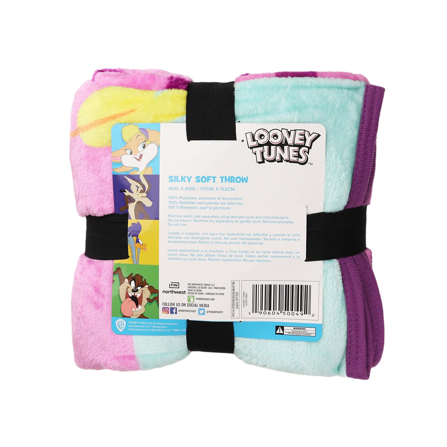 Northwest Looney Tunes Silk Touch Throw Blanket, 46" x 60", Good Vibes