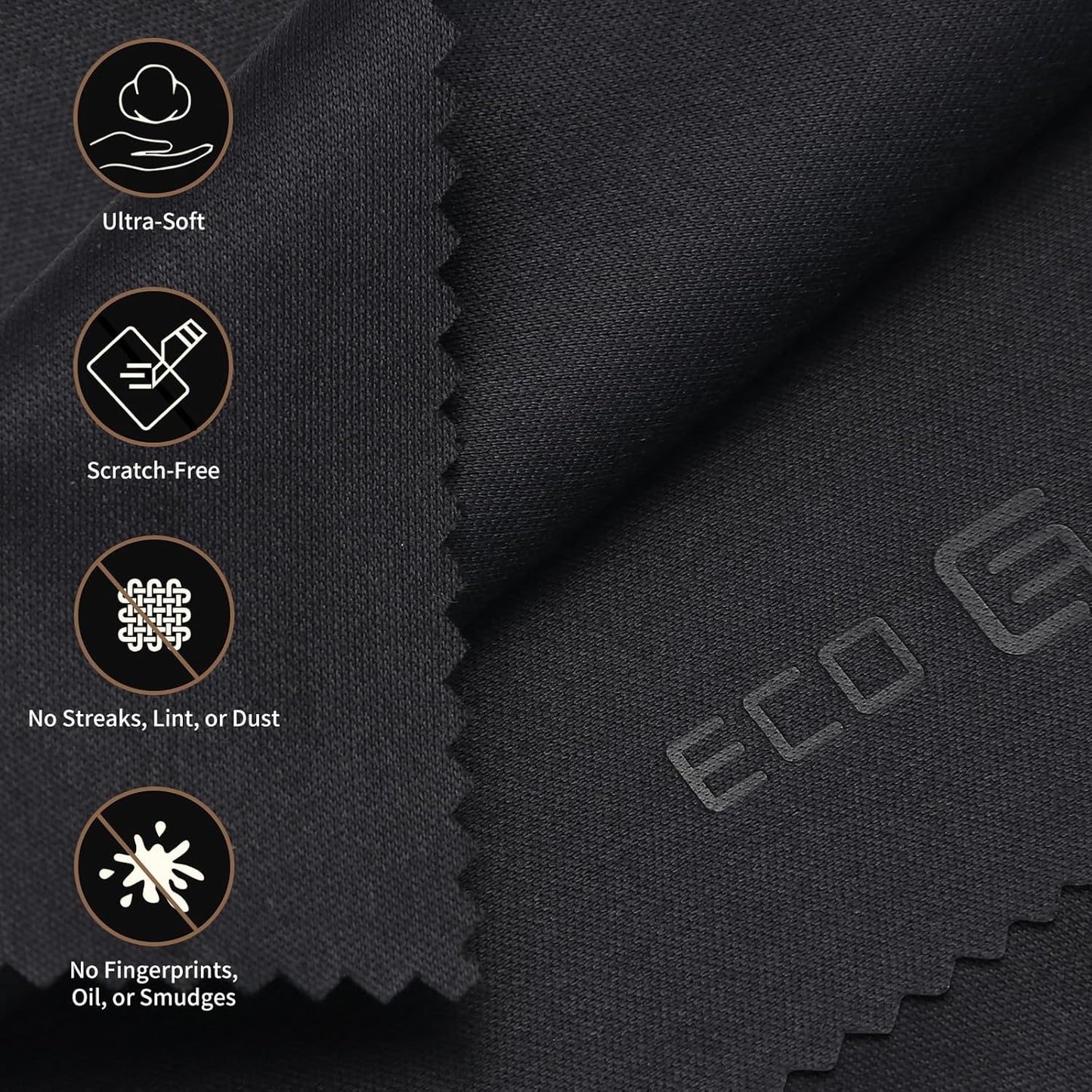50 Pack (5.5 3 inches) Eco-Fused Microfiber Cleaning Cloths - - x for Cleaning Glasses, Spectacles, Camera Lenses