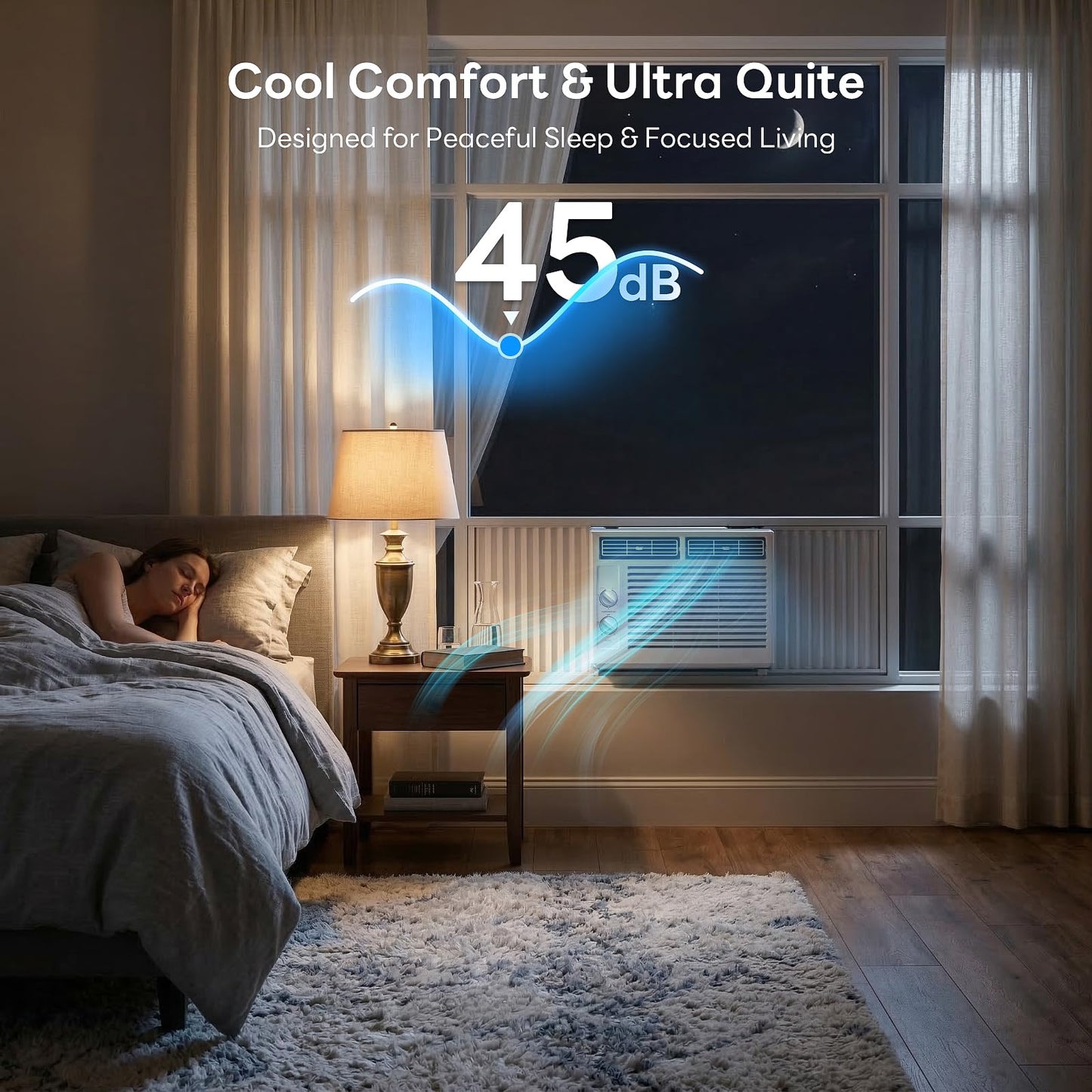 ZAFRO 5,000 BTU Window Air Conditioner Cools Up to 150 Sq.Ft.,Window AC Units with Cool,Fan,Washable Filter,Quiet Operation,Easy to Use for Bedroom,Small Rooms,White