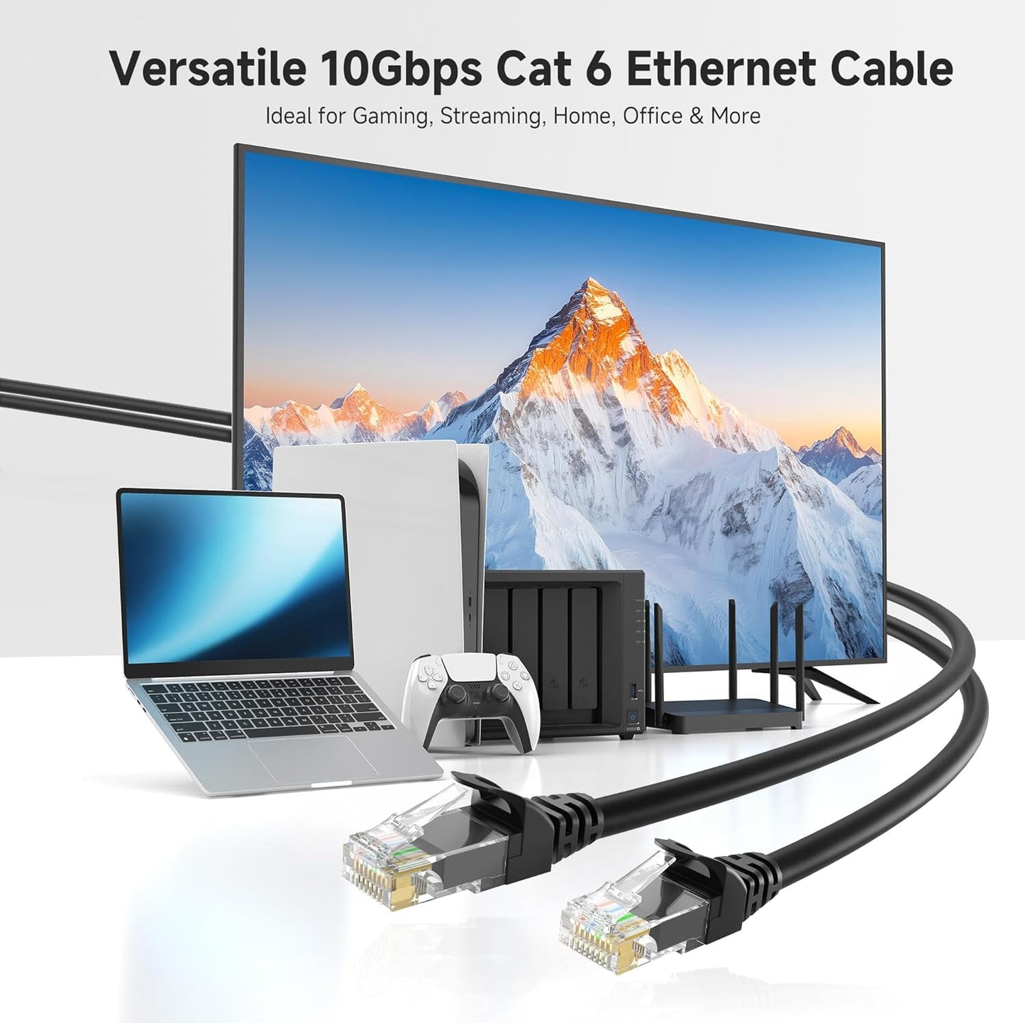 10Gbps 6 6ft, 6 Cat6 Cable Matters Snagless Cat Ethernet Cable - Cat Cable, Cord, Ethernet Cord, Black