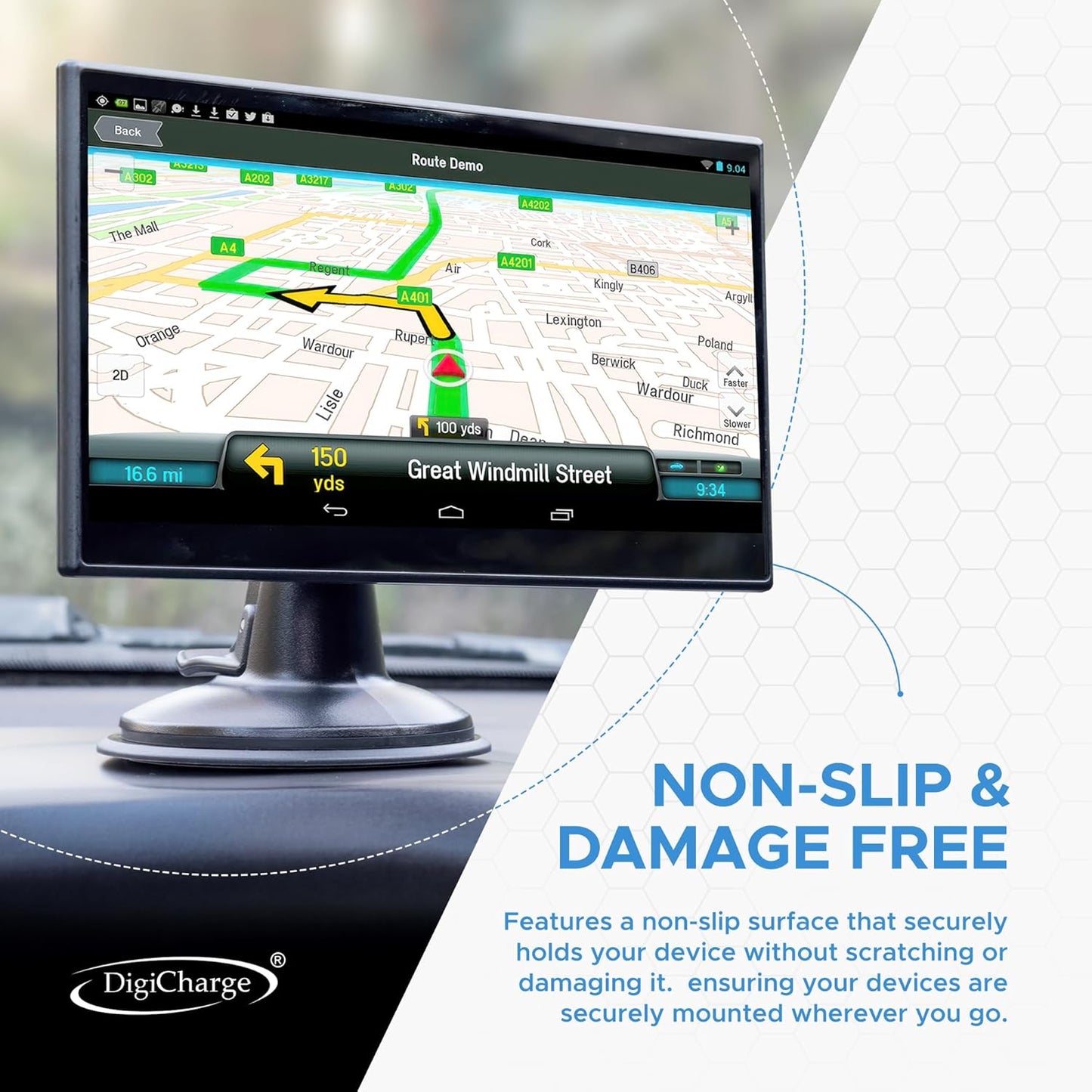 DigiCharge 2 75mm Dashboard Disk Pads for Garmin Drive, DriveSmart, Nuvi, Tomtom GO, Comfort & Cell Phone Mounts