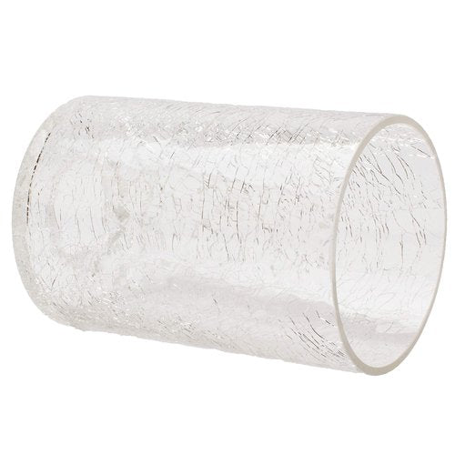 Crack Finish Glass Lamp Shade, 3 Pack LEDupdates Clear Crackle Finish Cylinder for Light Fixture Shade Replacement 1" 5/8 fitter