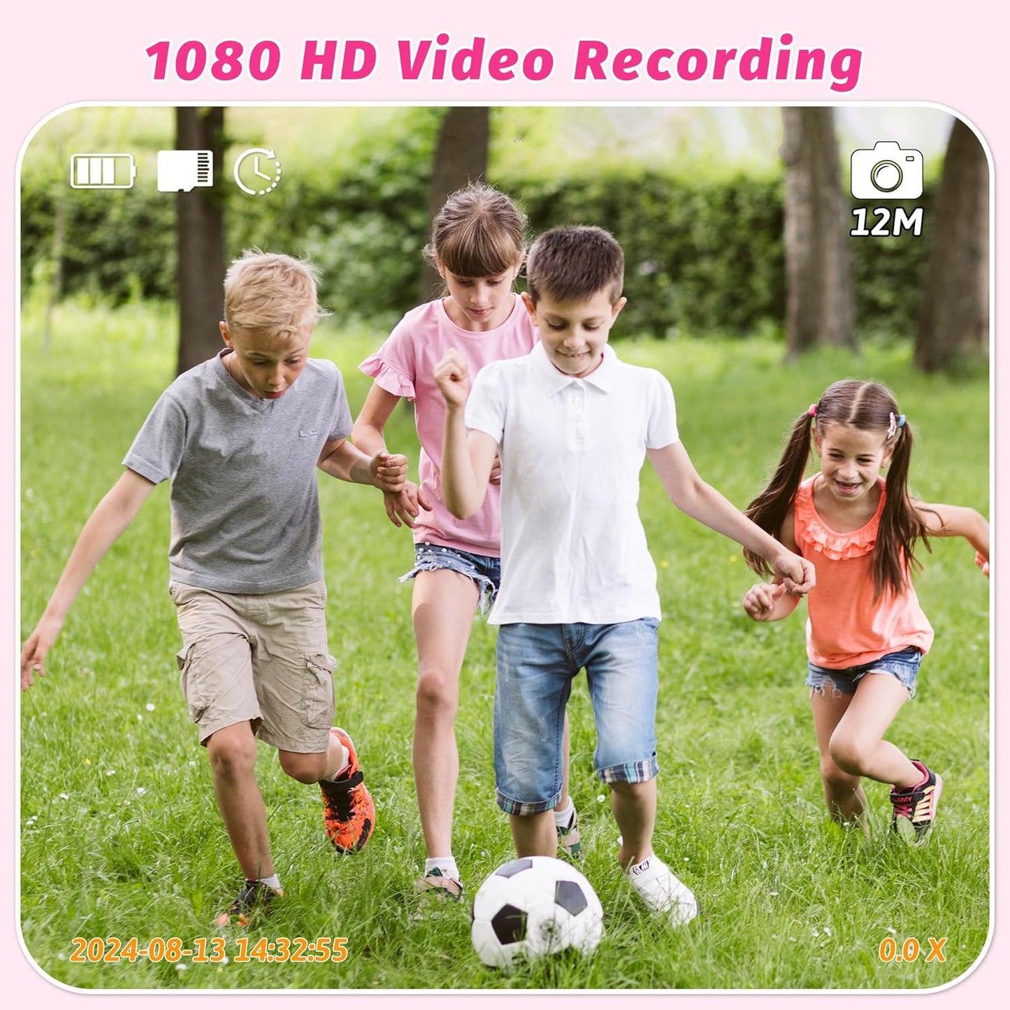 Contixo KC2A 2.4 12MP 1080P 3 MP3 412 Kids Instant Print Camera with Screen, Photo, Video, Print Rolls, Player, Type-C