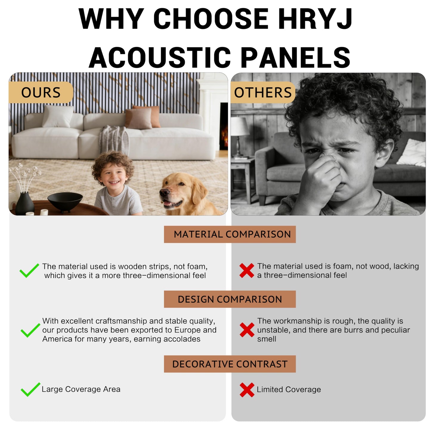 4 Packs Acoustic Wall Panel, 47.2"x23.6" Wood Slat Sound Absorbing Panel, Sound Proofing Panels for Office,Home Theater,Studio, Faux Marble