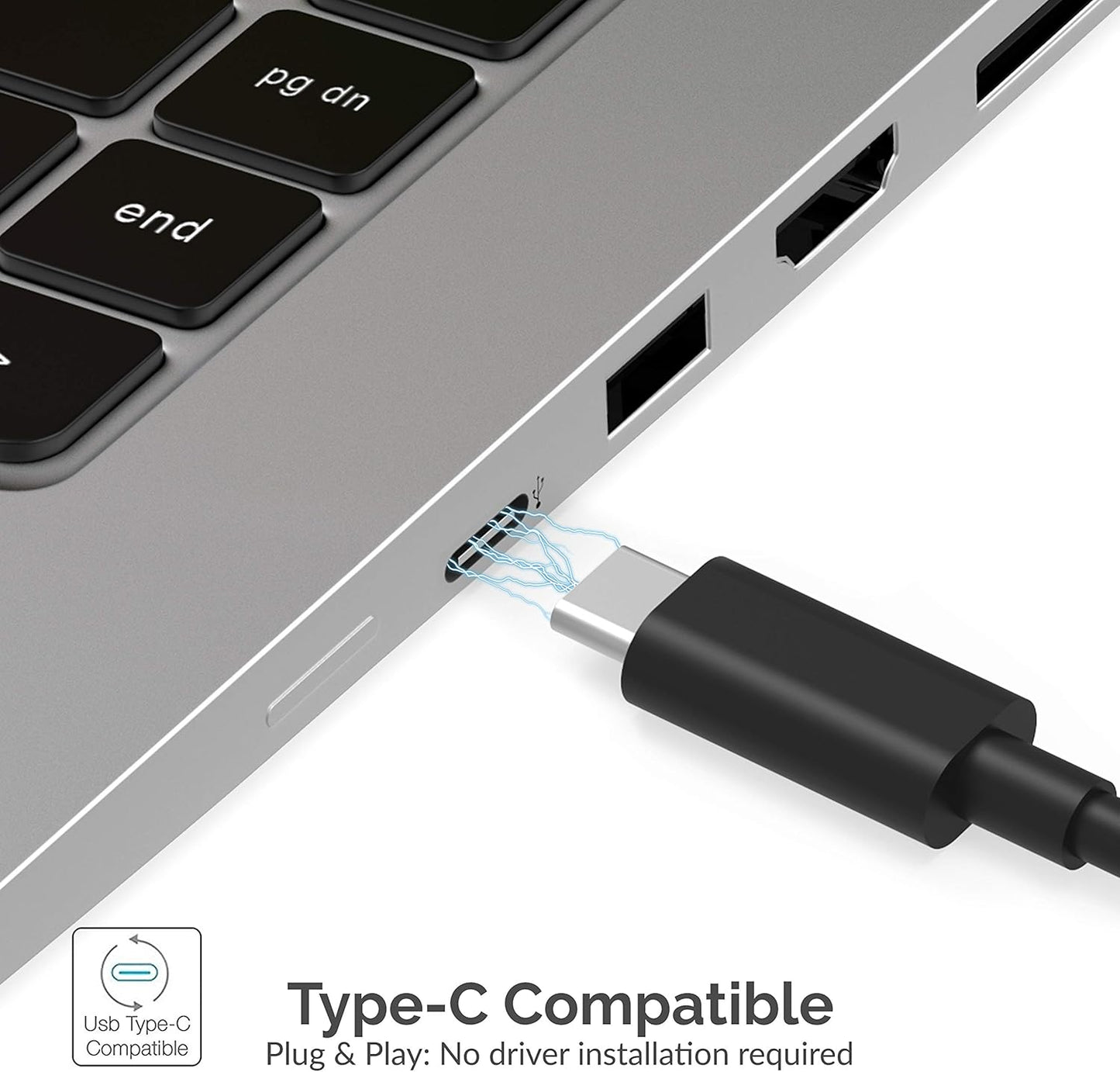 SABRENT 4K 30Hz USB Type C Dual HDMI Adapter [Supports Up to Two Monitors, Compatible with Windows Systems Only]