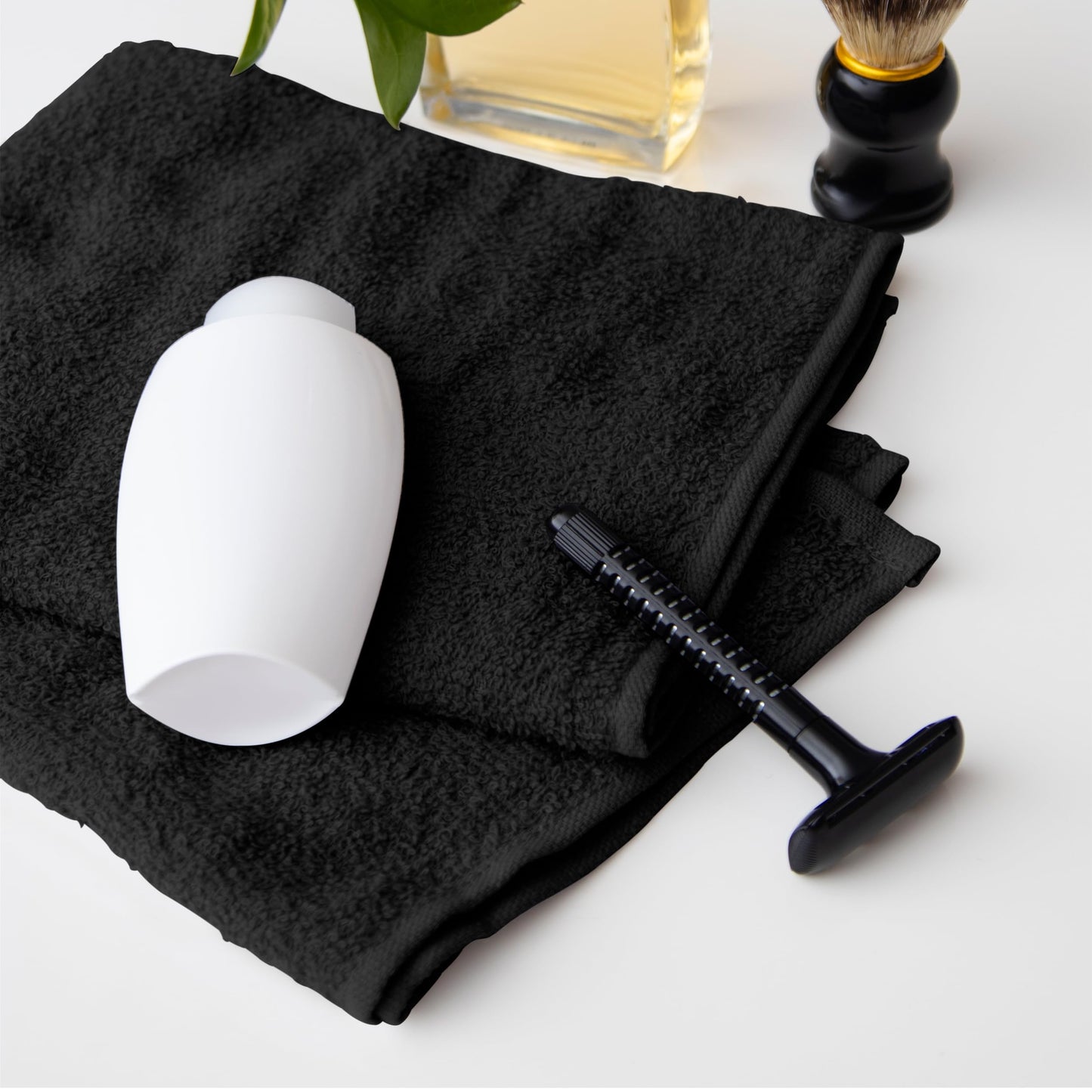Avalon Towels Salon Towel - Black Hand Towels Bulk Pack of 24 - 100% Cotton Absorbent Spa, Facial & Gym Towel for Working Out - 16x27 Inches (Not Bleach Proof)