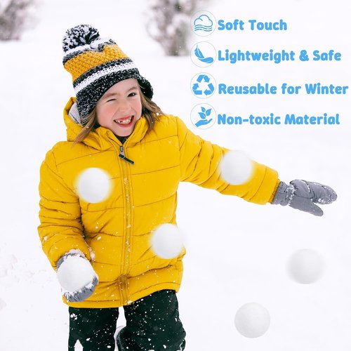 Luces Fake Snow Balls - 100 PCS Plush Indoor & Outdoor Winter Game Set | Perfect for Christmas Decor