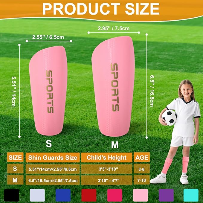 Shin Guards Soccer Kids 2025 Version High-Density Foam Soccer Shin Guard with Sleeves Shin Protective Pads for Kids Daily Practice School Competitions Outdoor Play