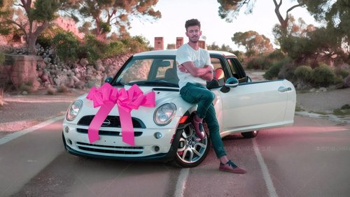 GYDbow 30 Inch Giant Rosy Car Bow - Extra Large Pull Bow for New Car Gifts & Celebrations