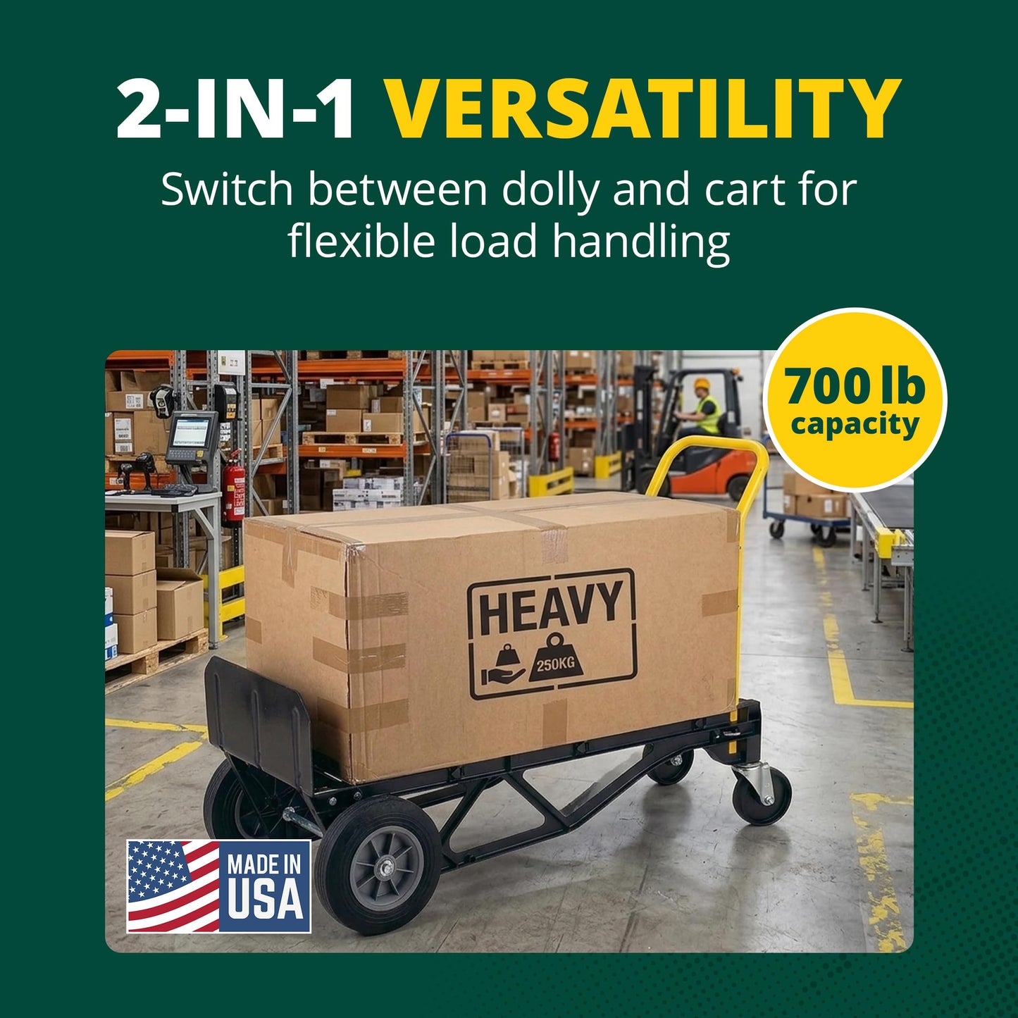 Harper ULT Lite Nylon Dolly, 700 lbs, Black (PGDY8635P)