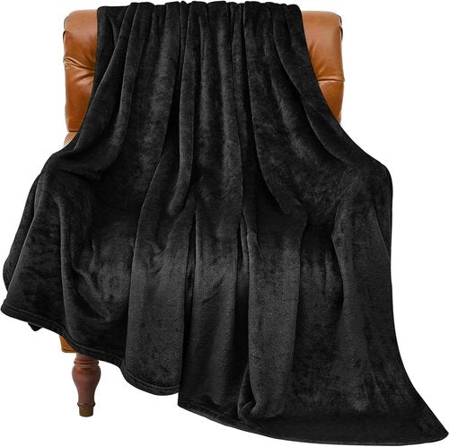 BEDELITE Fleece Blanket - Luxury Plush Cozy Throw for Couch & Bed | Super Soft 50x60 Inches Black