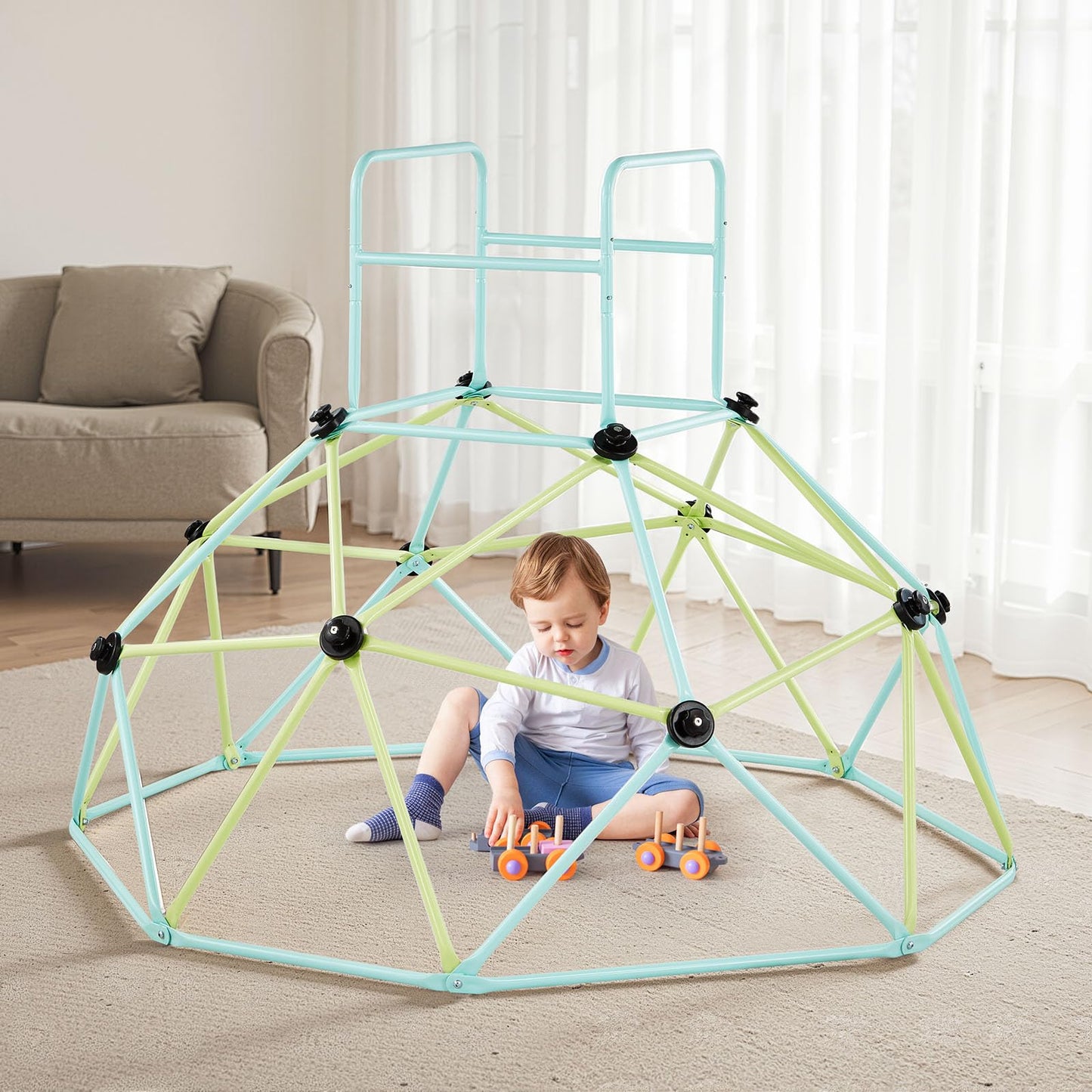 VEVOR Climbing Dome, 6FT Geometric Dome Climber for Kids, 600LBS Loading Indoor/Outdoor Jungle Gym Playground, Easy-Assembly Backyard Climbing Play Equipment for Boys Girls 3 to 10 Years Old