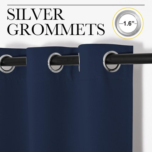 NICETOWN Blackout Curtains - Navy Thermal Insulated Draperies | 29 x 40 Inch, 1 Pair for Kids' Room