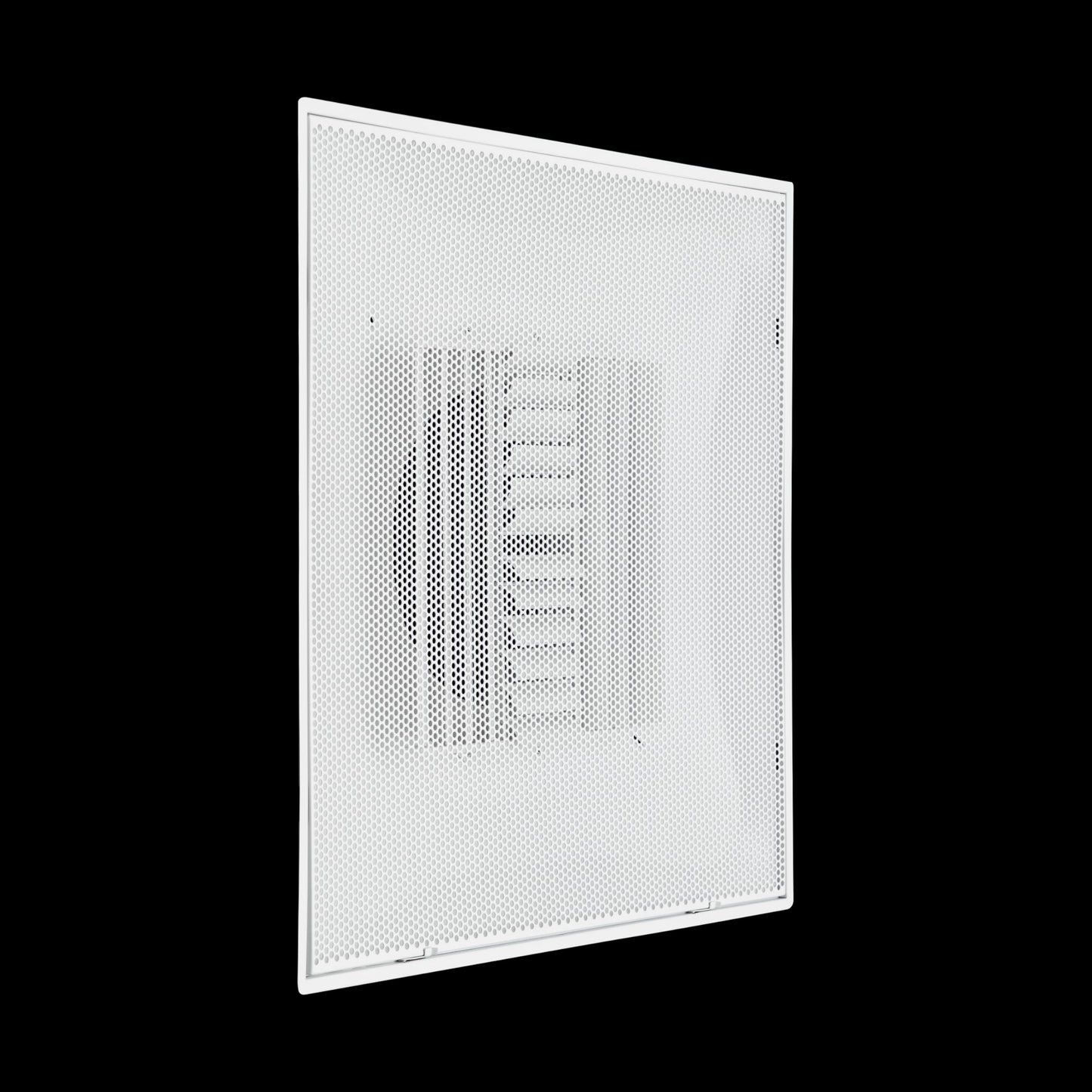 Fits 24x24 Steel T-Bar Ceiling Grid | 2x2 Feet Lay in Steel Perforated Face Air Supply Diffuser with Round 10" [Neck Size] by Handua | Ceiling Vent | White| Outer Dimension: 23-3/4" x 23-3/4"