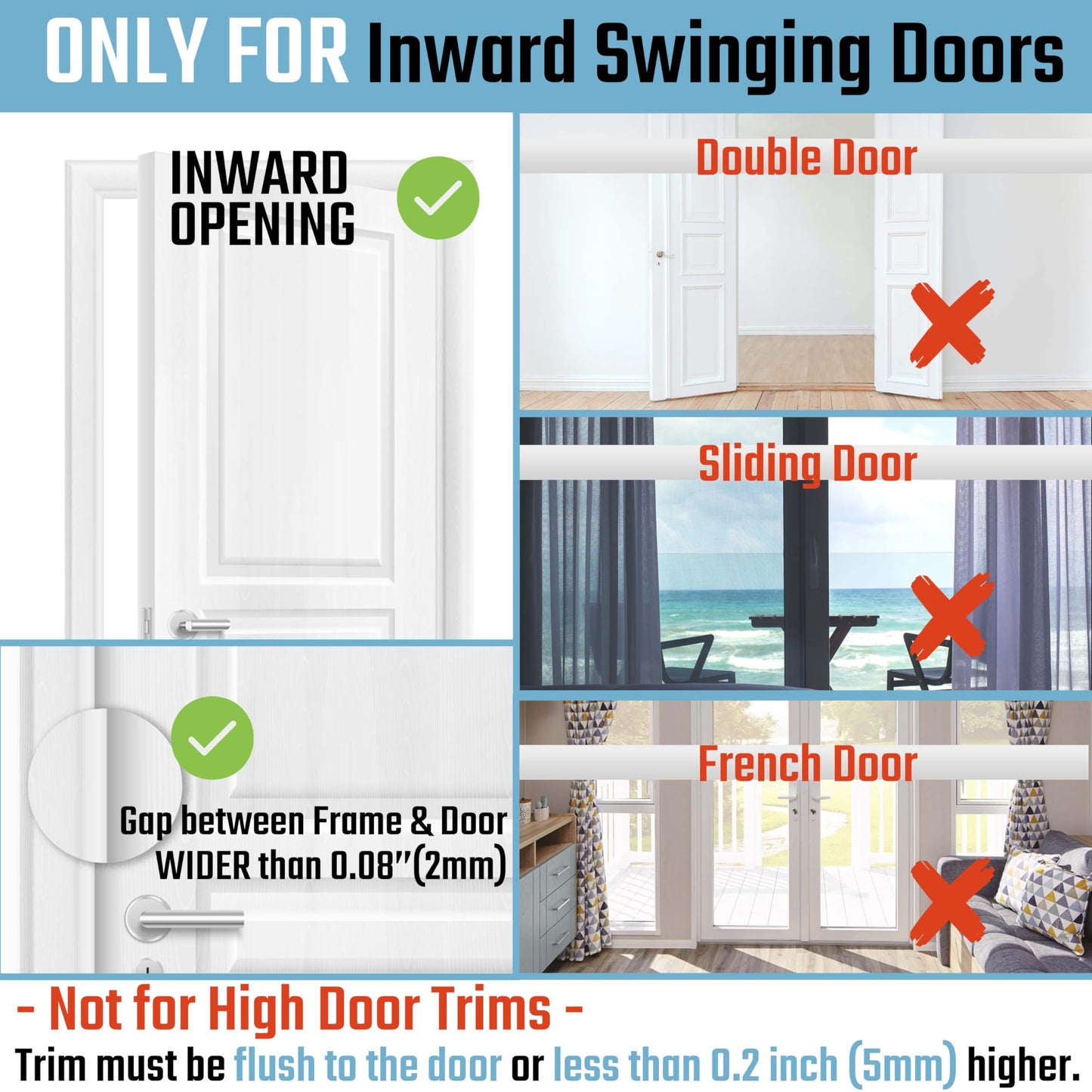 GreaTalent 3PACK Home Security Door Reinforcement Lock Childproof, Add High Security to Home Prevent Unauthorized Entry, Aluminum Construction Finish, Frame Lock, Silver